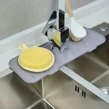 1 шт./ 3шт / 5шт Силиконовый коврик для раковины - защитите столешницу и посуду с помощью этого брызговика и коврика для сушки посуды