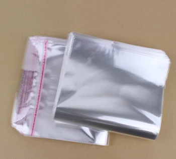 1000 шт. / упак., мешок OPP с самоклеящимся уплотнением 8 * 12 см-упаковка из прозрачной ткани / футболки, полиэтиленовый пакет с липкой лентой, запечатанный