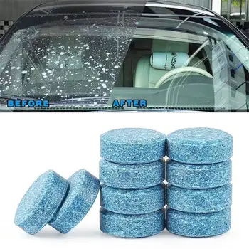 100шт Шипучих таблеток Для чистки стеклоочистителя автомобиля Твердое Моющее средство для мытья автомобильных аксессуаров для мытья стекол в домашних условиях