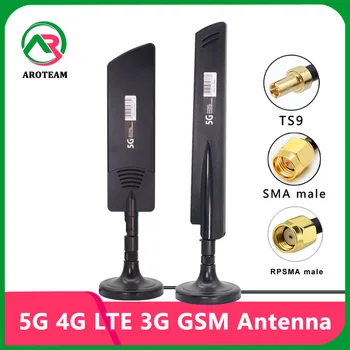1шт Усиление Сигнала 600 ~ 6000 МГц 5G LTE 3G GSM 22dbi Полнодиапазонная Антенна Маршрутизатора Omni WiFi Хлыстовая Антенна С TS9 SMA С Высоким Коэффициентом Усиления