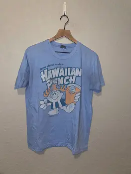 2010 Hawaiian Punch Punchy Как насчет приятного напитка Промо-картинка Синяя рубашка с длинными рукавами Lar 1