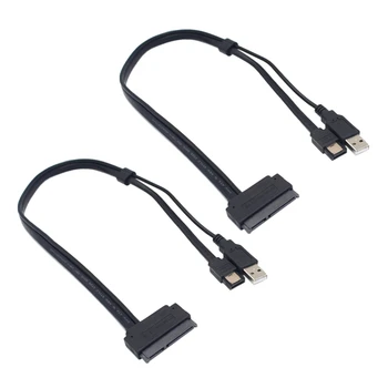 2X2, 5-дюймовый Жесткий Диск SATA 22Pin Для Передачи данных ESATA USB Кабель-Адаптер С Питанием Для Оптимизирован Для SSD, Поддерживает UASP SATA