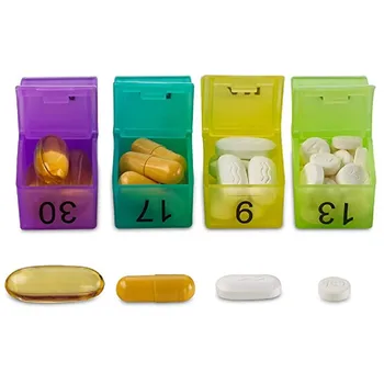 31 День В месяц Органайзер для хранения коробочки для таблеток Портативный Дозатор лекарств Коробочка для таблеток Красочные Съемные Личные Аксессуары Инструменты