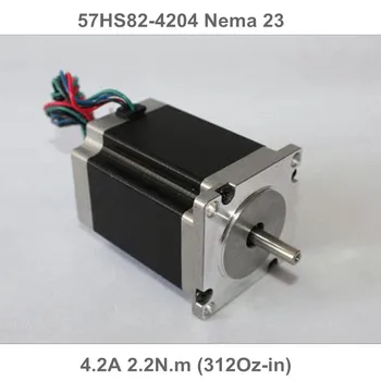 3шт Nema 23 Шаговый двигатель 4.2A 2.2N.m 57x82 мм 57HS82-4204 nema23 315Oz-in Фрезерный станок с ЧПУ Гравировально-фрезерный станок 3D принтер 1