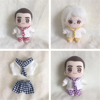 4 цвета Одежда для кукол со звездами из мультфильма 10 см, Комплект с галстуком-бабочкой, Аксессуары для кукол из хлопка 10 см 1
