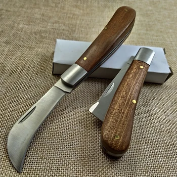 7,0-дюймовый универсальный складной нож с деревянной ручкой, тактические карманные ножи для выживания в походе, охотничий нож высокого качества