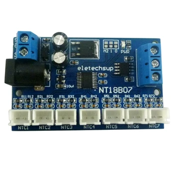 7-Канальный датчик температуры RS485 NTC MODBUS RTU Безбумажный Регистратор PLC NT18B07 1