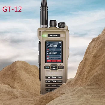 ANYSECU GT-12 10 Вт Радиостанции UHF VHF AM FM Многополосное приложение Bluetooth Запись Частотное Сканирование Наружная Портативная Рация 1