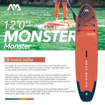 AQUA MARINA Monster SUP Board Надувная Стоячая Доска Для Гребли Sapboard Набор Досок Для Серфинга Аксессуары Для Водных Видов Спорта Для Серфинга Оранжевый 3,66 м