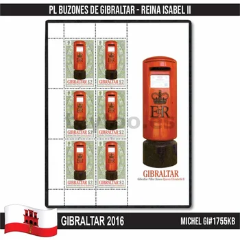 D0235 # Гибралтар 2016. Почтовые ящики Гибралтара (MNH) MI # 1755KB