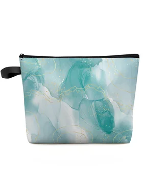Marble Line Aqua, Дорожная косметичка большой емкости, Переносная сумка для хранения макияжа, женский водонепроницаемый многофункциональный пенал