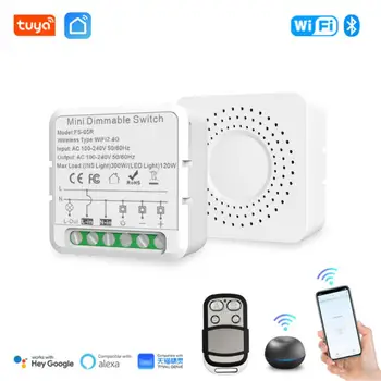 Tuya WiFi Smart Dimmer Switch Module Breaker Smart Life Control Работает с Alexa Яндекс Алиса Google Home Need Neutral 1
