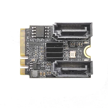 Адаптер M2 к SATA3.0 M.2 NGFF КЛЮЧ A + E PCI Express К SATA3.0 Двухпортовая карта расширения жесткого диска 6 Гбит/с JMB582 Без привода
