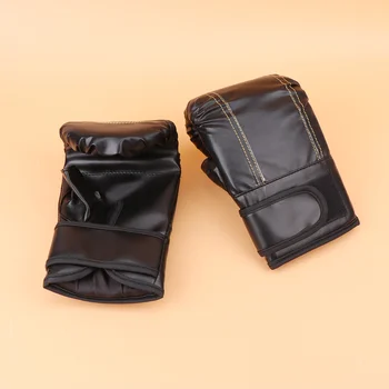 Боксерский мешок для боксерских тренировок и боксерских боев из искусственной кожи для тхэквондо и кикбоксинга Черный