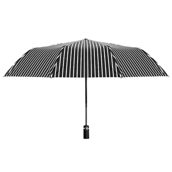 Ветрозащитный дорожный зонт-маленький, компактный, автоматический, с прочной стальной рукояткой, складной и портативный-Прочные зонты-рюкзаки от дождя