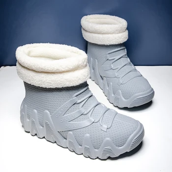 Всесезонные мужские водонепроницаемые непромокаемые ботинки, нескользящие мужские термальные удобные полусапожки для водных прогулок, сохраняющие тепло, Непромокаемые ботинки 1