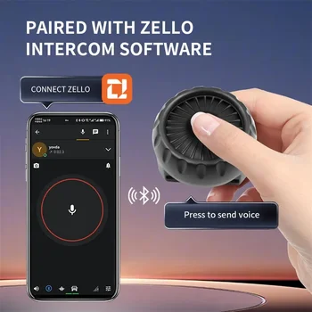 Для голосового домофона Zello Беспроводная кнопка PTT Переключатель контроллер Bluetooth-совместимая кнопка Без аккумулятора для мотоциклов Велосипеды 1
