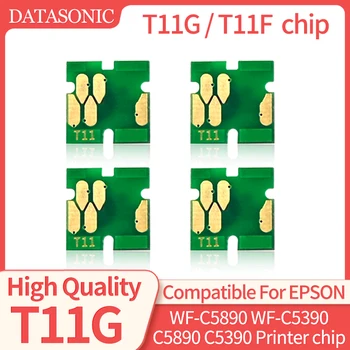 Европа T11G T11F T11G1 T11F2 Чип Чернильного Картриджа, Совместимый с чипом Чернильного мешка Для Epson WF-C5390DW C5890 c5390a Принтер одноразовый чип