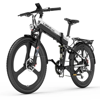 Европейский запас LANKELEISI XT750 Складной Электрический Велосипед 500 Вт 48 В Sports Edition Велосипед с Литиевой Батареей 12,8 Ач City Road E-bike