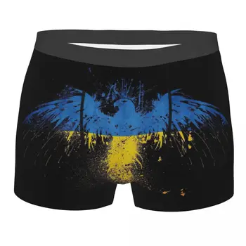 Забавные боксерские шорты и трусики Мужское нижнее белье с флагом Украины Мягкие трусы для мужчин большого размера