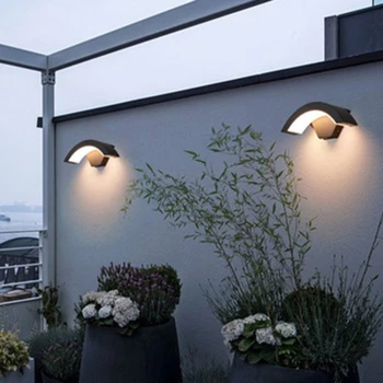 Круглый арочный светодиодный настенный светильник, наружный водонепроницаемый IP54, настенный светильник для сада на крыльце, домашнее бра, внутреннее украшение, современное освещение 1