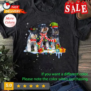Милая рождественская футболка с собачкой цвергшнауцера - Подарок для любителей собак - Funny Dog