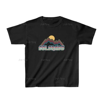 Молодежная футболка Colorado в стиле ретро Mountain Youth унисекс, детская рубашка с круглым вырезом и коротким рукавом 1