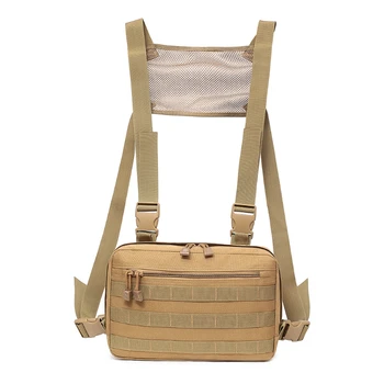 Нагрудная сумка для мужчин, тактическая жилетная сумка, повседневные функциональные нагрудные сумки, уличная одежда для мальчиков, нагрудная сумка для путешествий на открытом воздухе, сумка через плечо