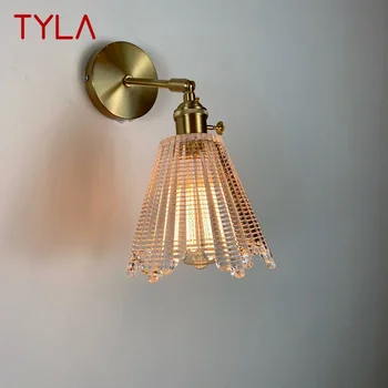 Настенный светильник TYLA Nordic Brass, прикроватная лампа для гостиной, спальни, Современный гостиничный коридор, настенный светильник для прихожей