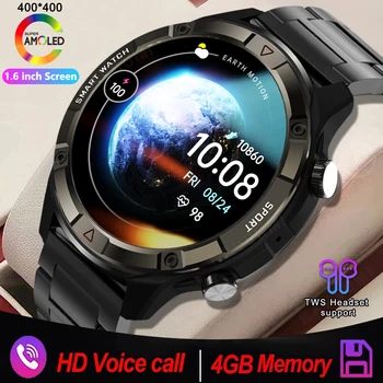 Новые Мужские Смарт-часы 454*454 HD AMOLED Экран Bluetooth Вызов 4G RAM Локальная Музыка Часы Модные Умные Часы Мужские Для Android iOS 1