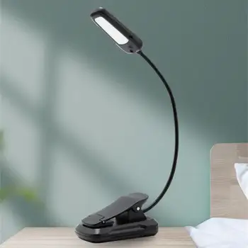 Перезаряжаемый книжный светильник с клипсой, 11 светодиодных ламп для чтения у кровати с регулируемой яркостью, легкая портативная ночная лампа для чтения 1