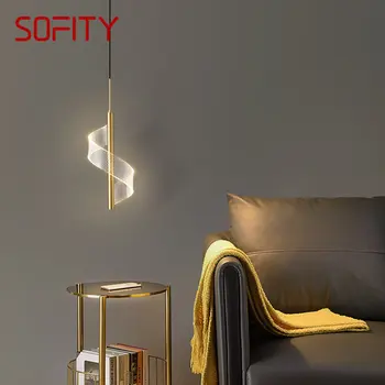 Подвесная люстра SOFITY из латуни LED 3 цвета Золото Медь подвесные светильники Для современного дома Гостиная Декор Спальни