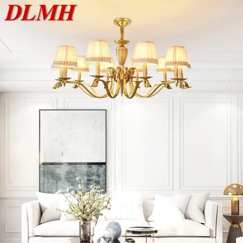 Подвесной светильник DLMH из американской латуни, Роскошная гостиная, ресторан, спальня, Ретро отель, вилла, люстра