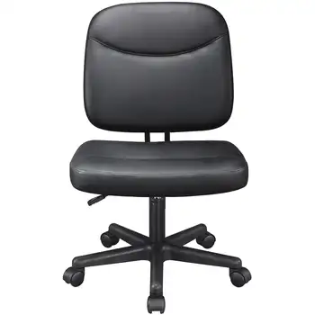 Рабочее кресло Easyfashion с регулируемой высотой и поворотным механизмом черного цвета 1
