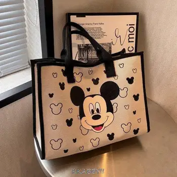Ручные сумки Disney, сумка для ланча, холщовая сумка с Микки и Минни, сумки-мессенджеры, подарок детям на День рождения 1