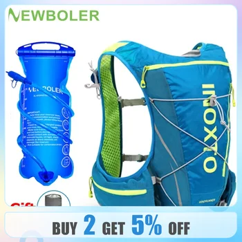 Рюкзак NEWBOLER с гидратирующим жилетом для бега 8 л, гидратирующий рюкзак для велоспорта, увлажняющий рюкзак для пеших марафонов, с мешком для воды объемом 2 л.