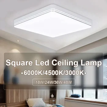 Светодиодные потолочные светильники 110 В 220 В, холодный Теплый белый светодиодный потолочный светильник для современного дома, гостиной, спальни, освещения ванной комнаты 1