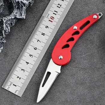 Складной нож для самообороны из нержавеющей стали, высокой твердости, острый фруктовый нож, нож для экспресс-доставки без упаковки, брелок-подвеска