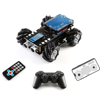 Стартовый набор Smart Robot Для Программирования Arduino Mecanum Колесный Автомобильный комплект Smart Car Kit для DIY Education Robot Car Kit 1