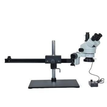 Стереомикроскоп Simul-focus 7X-45X Тринокулярные стереомикроскопы для ремонта мобильных телефонов с большой настольной подставкой 1