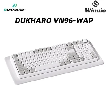 Трехрежимная Механическая Клавиатура DUKHARO VN96 с прокладкой 96 клавиш С Горячей заменой RGB-игровая Клавиатура с N-клавишным опрокидыванием Офисная Клавиатура 1