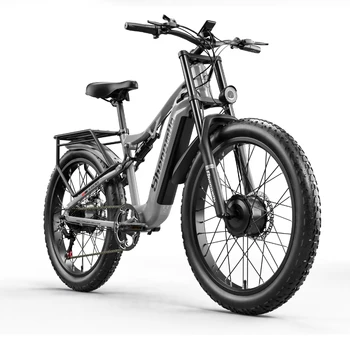 Электрический велосипед Shengmilo с двойным мотором 48 В 17,5 АЧ 26 *3,0 с толстыми шинами, гидравлическим тормозом, мягкой хвостовой рамой, Ebike