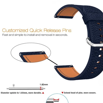 22 мм кожаный ремешок для Samsung Galaxy Gear s3 / Samsung Watch 46 мм Замена ремешка для часов Amazfit GTR 47 мм 2