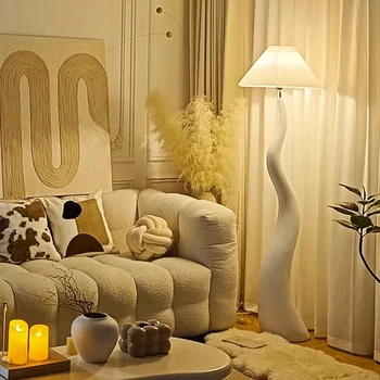 8686LIGHT Торшер в скандинавском кремовом стиле, гостиная во французском стиле, спальня, креативная изогнутая декоративная атмосфера 2