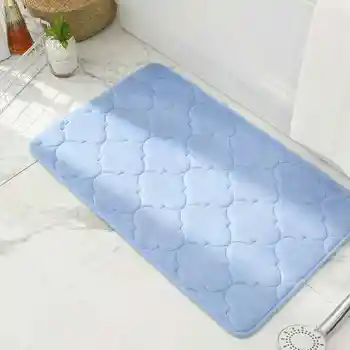 Впитывающий и нескользящий коврик для пола, коралловый бархат в ванной, наступление на кухонный ковер, дверной коврик 2