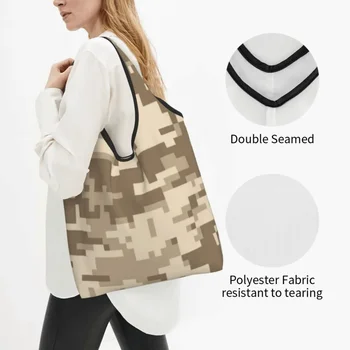 Женская многокамерная военная камуфляжная сумка для покупок через плечо с цифровым камуфляжем в пустыне, сумки большой емкости 2