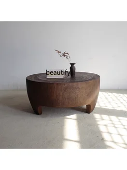 круглая гостиная чайный стол сочетание твердой древесины Пирс, чайная, чайный столик 