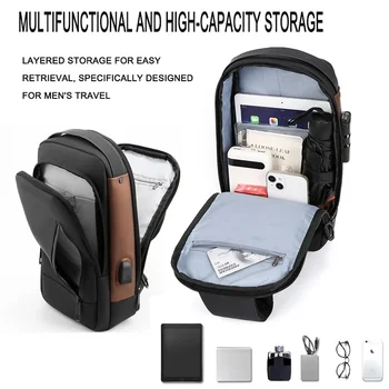 Мужские сумки через плечо, водонепроницаемая оксфордская сумка через плечо с USB, противоугонная сумка-слинг, короткая дорожная сумка-мессенджер, нагрудная сумка для мужчин bolsa 가방 2