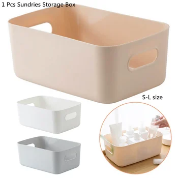 Настольный пластиковый ящик для хранения косметики, ванная комната, кухонная корзина для хранения, S-L, Общий ящик для хранения разных вещей, 1 шт. 2