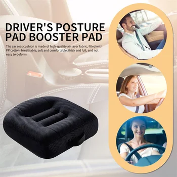 Переносная подушка-бустер для автомобильного сиденья, увеличивающая высоту, Дышащий коврик для водителя, расширяющий поле зрения, Поднимающий внутреннюю подушку сиденья 2
